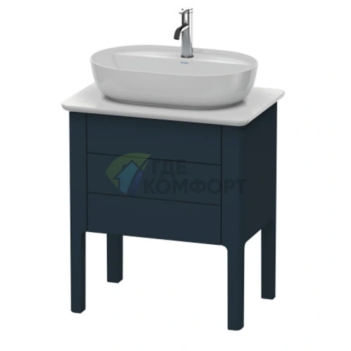 Напольная база Duravit Luv с выдвижным ящиком, 743x688x450 мм, цвет темно-синий шелковисто-матовый (LU956509898) - фото 1