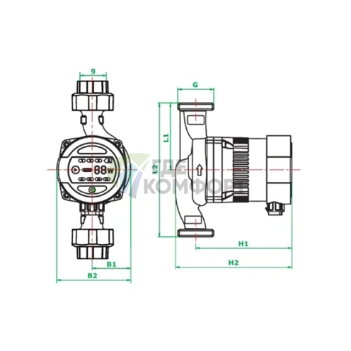 Циркуляционный насос Zota Ring 32/40 S 180 с гайками - фото 2
