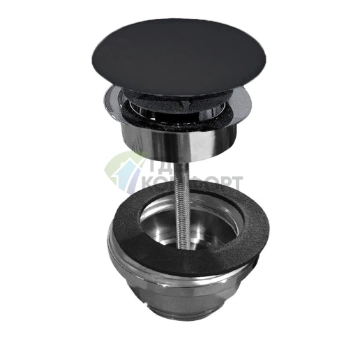 Донный клапан Kerasan для раковины с керамическим покрытием, черный матовый (923331) - фото 2