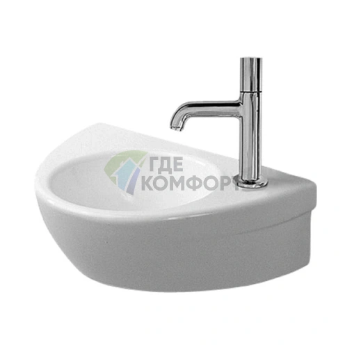 Раковина для рук Duravit Starck 2 без перелива, 380x260 мм, белая (761380000) - фото 1