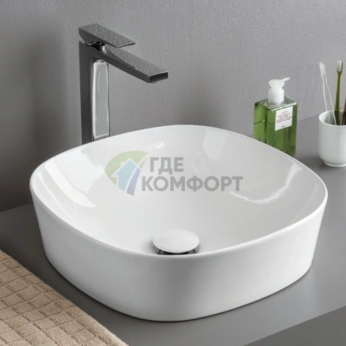 Накладная раковина Artceram Ghost 42 см белая без отверстия под смеситель - фото 1