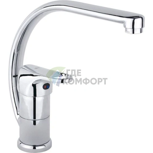 Смеситель для кухни Timo Nordic 0156U: однорычажный, латунь, хром - фото 1