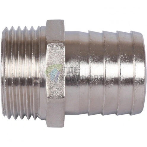 Штуцер НР 1x30 мм, никелированный Stout - фото 2