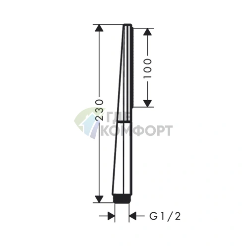 Ручной душ-палочка HG Rainfinity EcoSmart: Экономия воды в шлифованном черном хроме (26867340) - фото 2