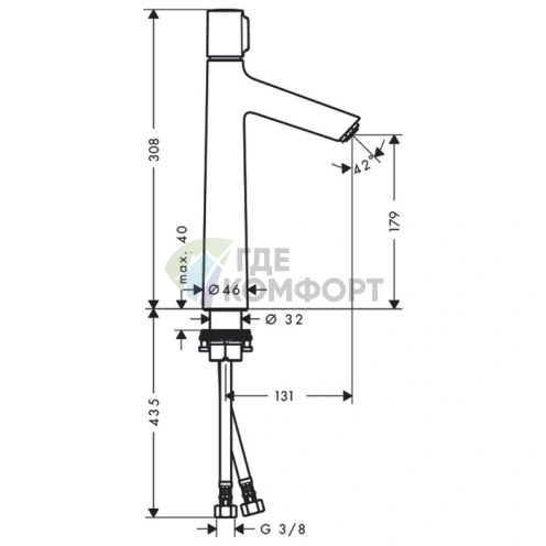 Смеситель для раковины Hansgrohe Talis Select S 190 хром (72045000) - фото 2