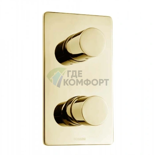 Смеситель для душа Bossini Oki встраиваемый накладной с девиатором, золото (Z00004.021) - фото 1