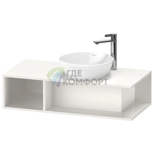 Тумбочка подвесная Duravit D-Neo Compact, 260x1000x480 мм, с открытым отделением, белая высокоглянцевая (DE493902222) - фото 1