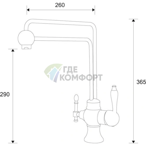 Смеситель Zorg ZR 345 YF Steel: Эргономичный излив и долговечная сталь для вашей кухни - фото 2