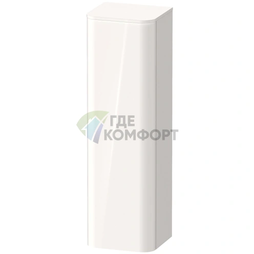 Пенал подвесной Duravit Happy D.2 Plus с зеркальной дверцей и стеклянными полками (HP1261R2222 + топ HP030002222 ) - фото 1