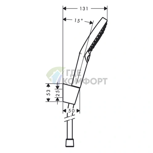 Душевой набор HG Raindance Select E: ручной душ 120 с режимами 3jet Rain, RainAir, Whirl, хром (26721000) - фото 2