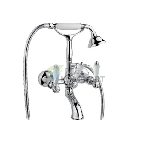 Смеситель для ванны с душем Nicolazzi Petit Mont Blanc настенный (2 отверстия), хром (1402CR78) - фото 1