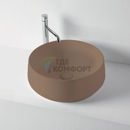 Раковина накладная KERASAN F10 без отверстия под смеситель, цвет Bruno Matt (460488) - фото 1