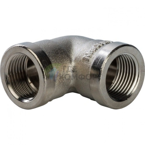 Угольник Stout внутренняя/внутренняя резьба латунный ВВ 3/8 никелированный - фото 5