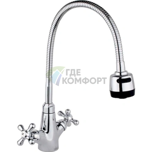 Кухонный смеситель Timo Aviator 0076FS в хроме - фото 1