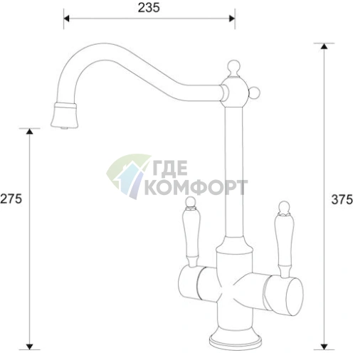 Смеситель для кухни Zorg ZR 344 YF: стальной дизайн и надежность - фото 2