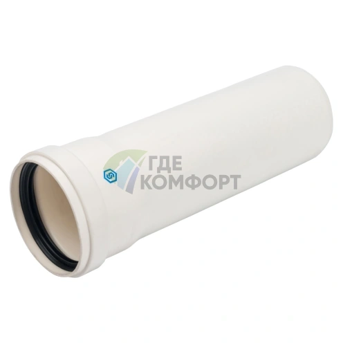 Элемент дымохода конденсационного Stout труба 2000 мм DN80 м/п PP-FE SCA-8080-002000 - фото 1