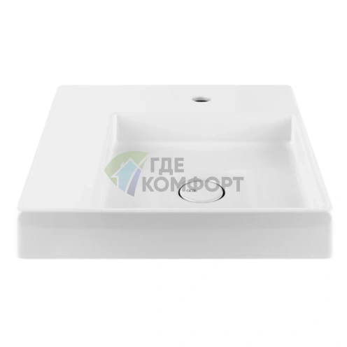 Подвесная раковина Gessi Rettangolo 45x45 см белая с донным клапаном - фото 1