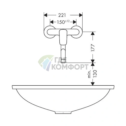 Смеситель для кухни Hansgrohe Logis 71836000 - фото 3