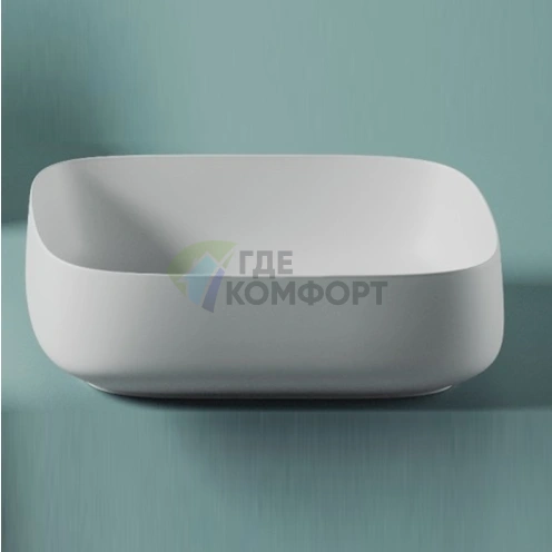 Раковина Artceram Cognac 56x41 см белая матовая без отверстия (COL009 05 00) - фото 1