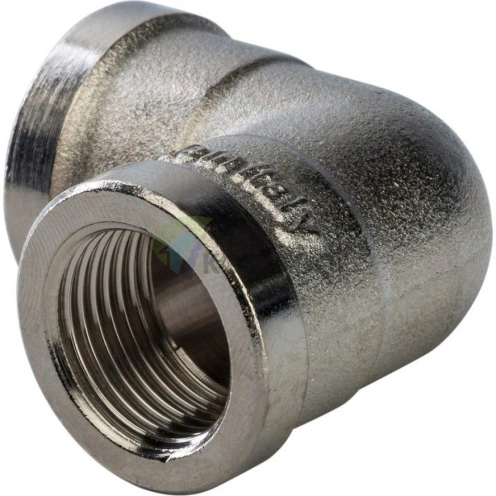 Угольник Stout внутренняя/внутренняя резьба латунный ВВ 3/8 никелированный - фото 2