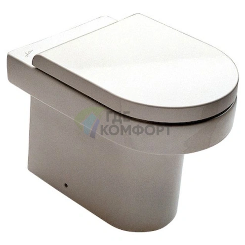 Приставной унизат Hatria Daytime: компактный и стильный напольный унитаз - фото 1