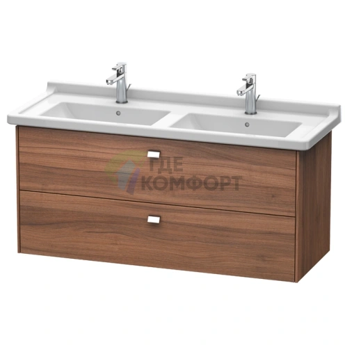 Тумба под раковину Duravit Brioso 1220 мм с двумя ящиками, цвет натуральный орех (033213) (BR414401079) - фото 1