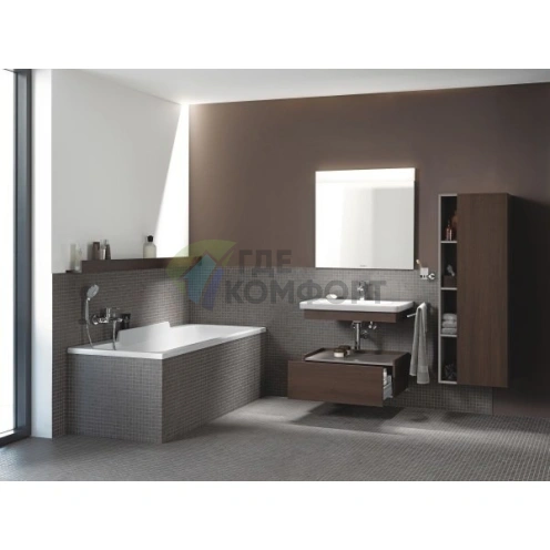 Раковина Duravit DuraStyle без перелива с отверстием под смеситель 650×480 мм белая (2320650041) - фото 4