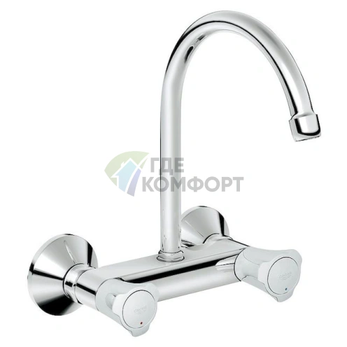 Смеситель для кухни Grohe Costa 31191000: однорычажный с выдвижным изливом фото 1