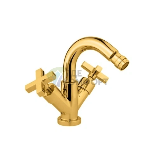 Смеситель для биде Nicolazzi Monte Croce с двумя вентилями, золото (2237GO27) - фото 1