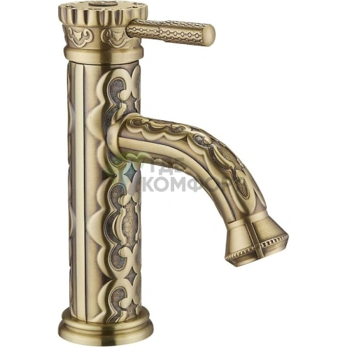 Смеситель Zorg Antic A 115U-BR для раковины с высоким изливом в цвете браш - фото 1