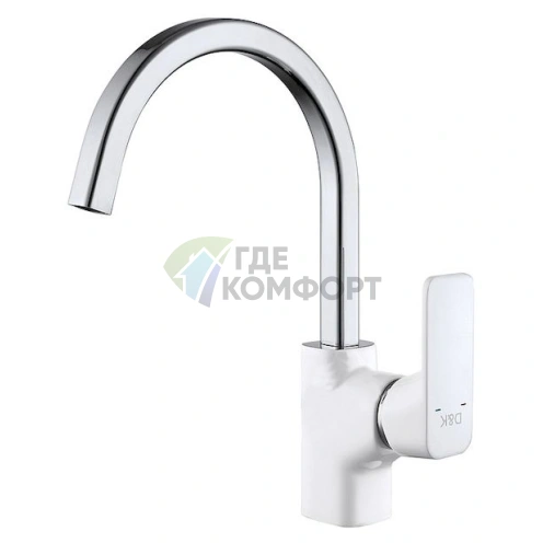 Смеситель для кухни D K Berlin Steinbeis белый DA1432416 - фото 1