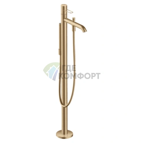 Напольный смеситель AX Uno для ванны в цвете шлифованная бронза (38442140) - фото 1