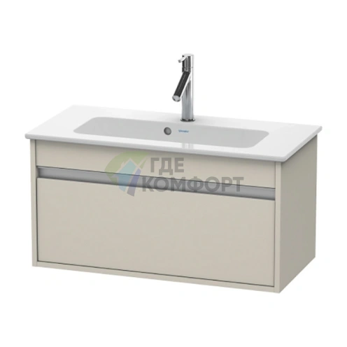 База под раковину Duravit Ketho 410x800x385 с выдвижным ящиком, серо-коричневый (KT642309191) - фото 1