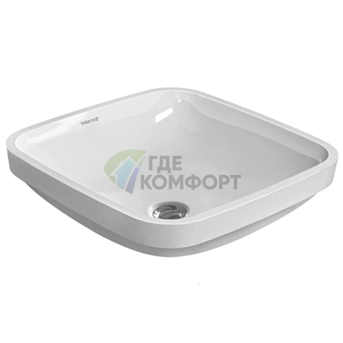 Раковина Duravit DuraStyle 370х370 мм: встраиваемая снизу без отверстия под смеситель (373370000) - фото 1
