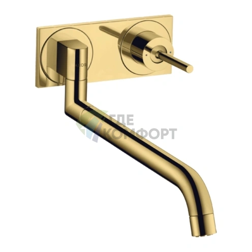 Стильный кухонный смеситель AX Uno в полированном золоте (38815990) - фото 1