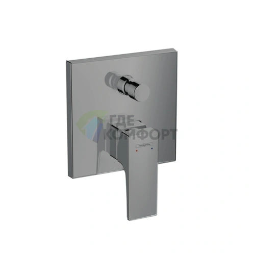 Смеситель для ванны Hansgrohe Metropol с переключателем, шлифованный черный хром (32545340) - фото 1