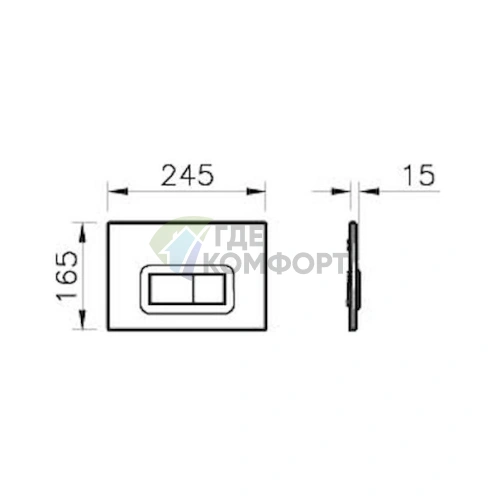 Кнопка смыва для унитаза VitrA Normus 9773B003-7202, хром - фото 10