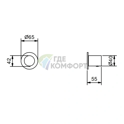 FANTINI Nostromo Запорный вентиль, хром (87 02 G591B) - фото 2