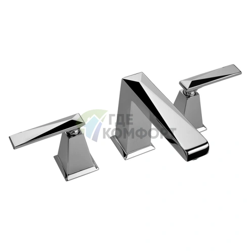 Смеситель для раковины Nicolazzi Vincent на 3 отверстия с высоким изливом, хром (1008CR28) фото 1