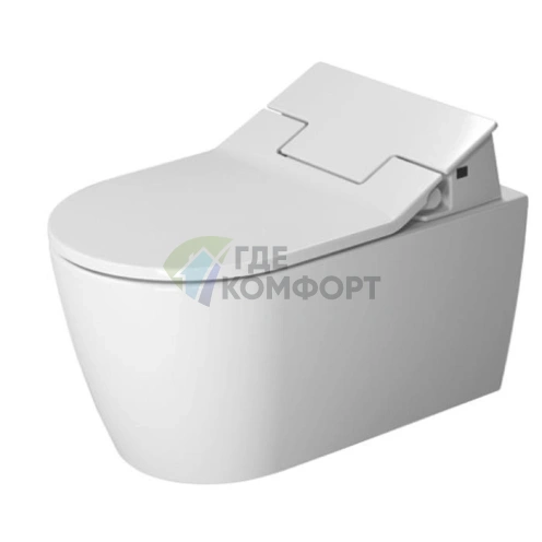 Подвесной унитаз Duravit ME by Starck с SensoWash, креплением Durafix и покрытием HygieneGlaze (2528592000) - фото 1