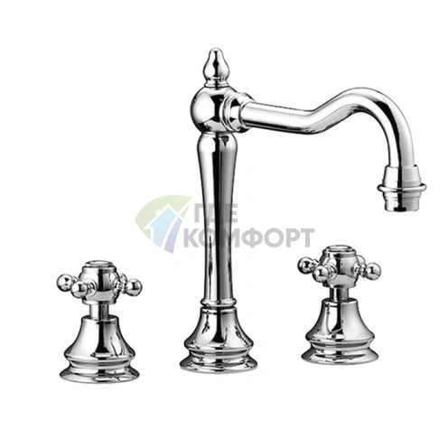 Смеситель для раковины на 3 отверстия SIMAS VICTORIA в хроме (VIBLA cr) - фото 1