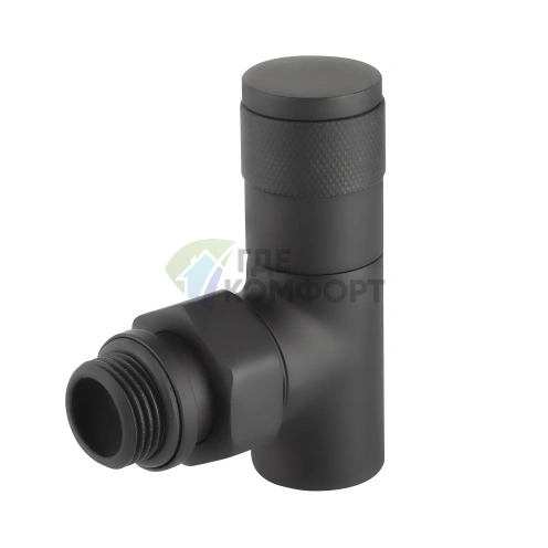 Набор дизайн-вентилей Royal Thermo PIANO 1/2 черный, RTE 56.0013, НС-1422585 - фото 4