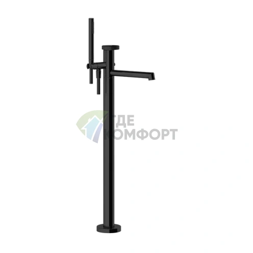 Напольный смеситель для ванны Gessi Anello черный цвет XL (63328#299) - фото 1