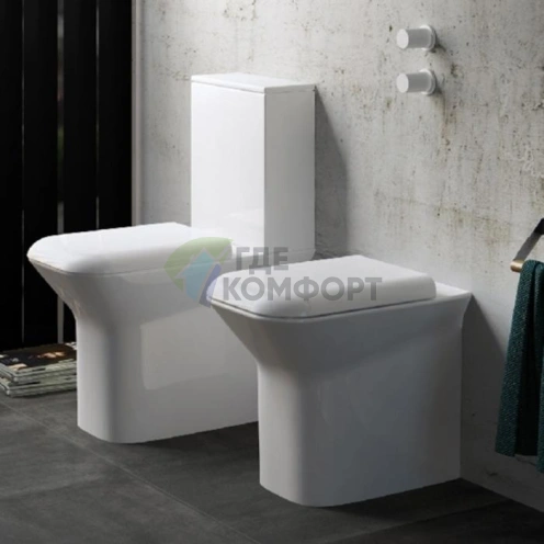 Унитаз-моноблок AZZURRA PRUA со скрытым сливом и напольным креплением (PRU100/MBP bi)) - фото 1