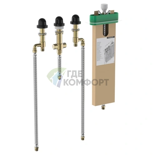 Встраиваемая часть смесителя Hansgrohe для борта ванны: элегантное решение на 4 отверстия (13440180) - фото 1