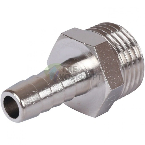 Штуцер НР 1/2x10, никелированный Stout - фото 3