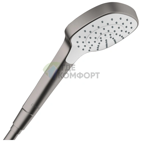 Ручной душ HG Croma Select E 110 1jet Rain — Шлифованный черный хром (26814340) - фото 1