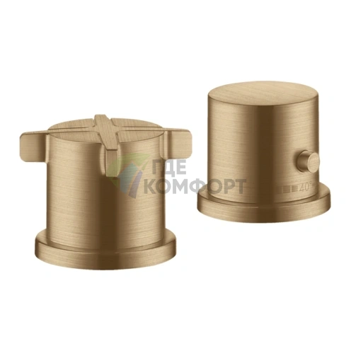 Смеситель для ванны AX Citterio E с двумя отверстиями в цвете шлифованная бронза (36412140) - фото 1