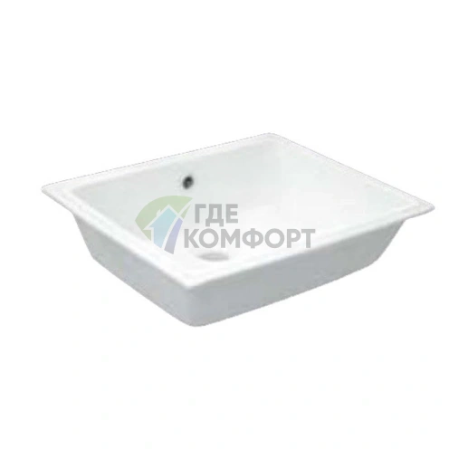 Встраиваемая раковина KERASAN Slim 500 мм, белая (022901) - фото 1