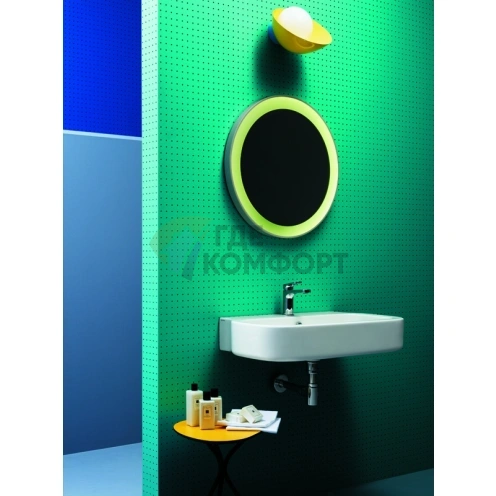 Подвесная раковина AZZURRA GLAZE 75 см с одним отверстием, белая - фото 1